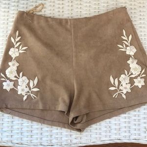 Suede shorts